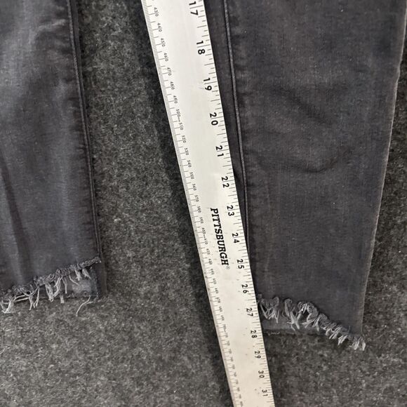 AG Adriano Goldschmied Jeans Womens 27 Black Legging Ankle Super Skinny Raw Hem - Picture 6 of 12